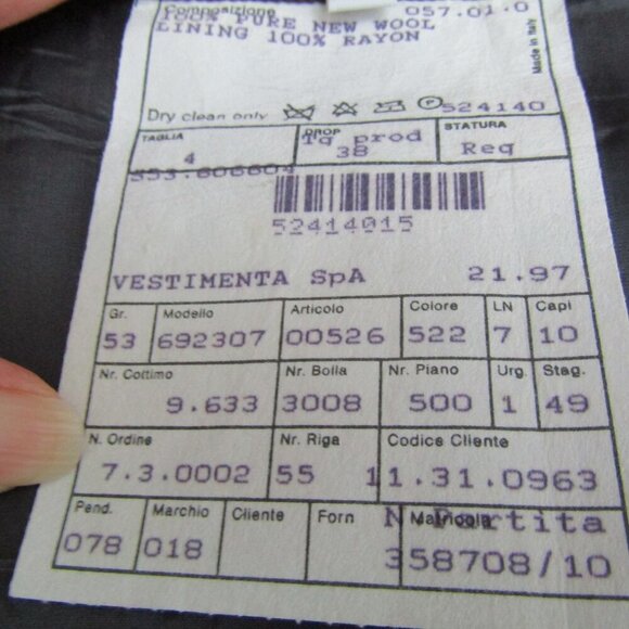 GIORGIO ARMANI 38 2 Chocolate espresso Brown 100% WOOL Skirt Italy Quiet Luxury - Picture 8 of 10